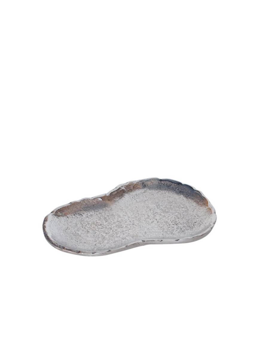 Πιατέλα μεταλ. Ασημί 15x10,5Η1cm