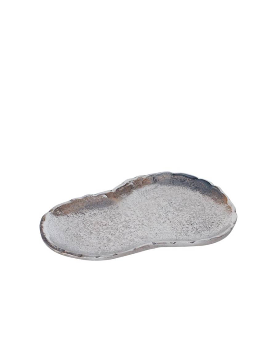 Πιατέλα μεταλ. Ασημί 21x14Η1,5cm