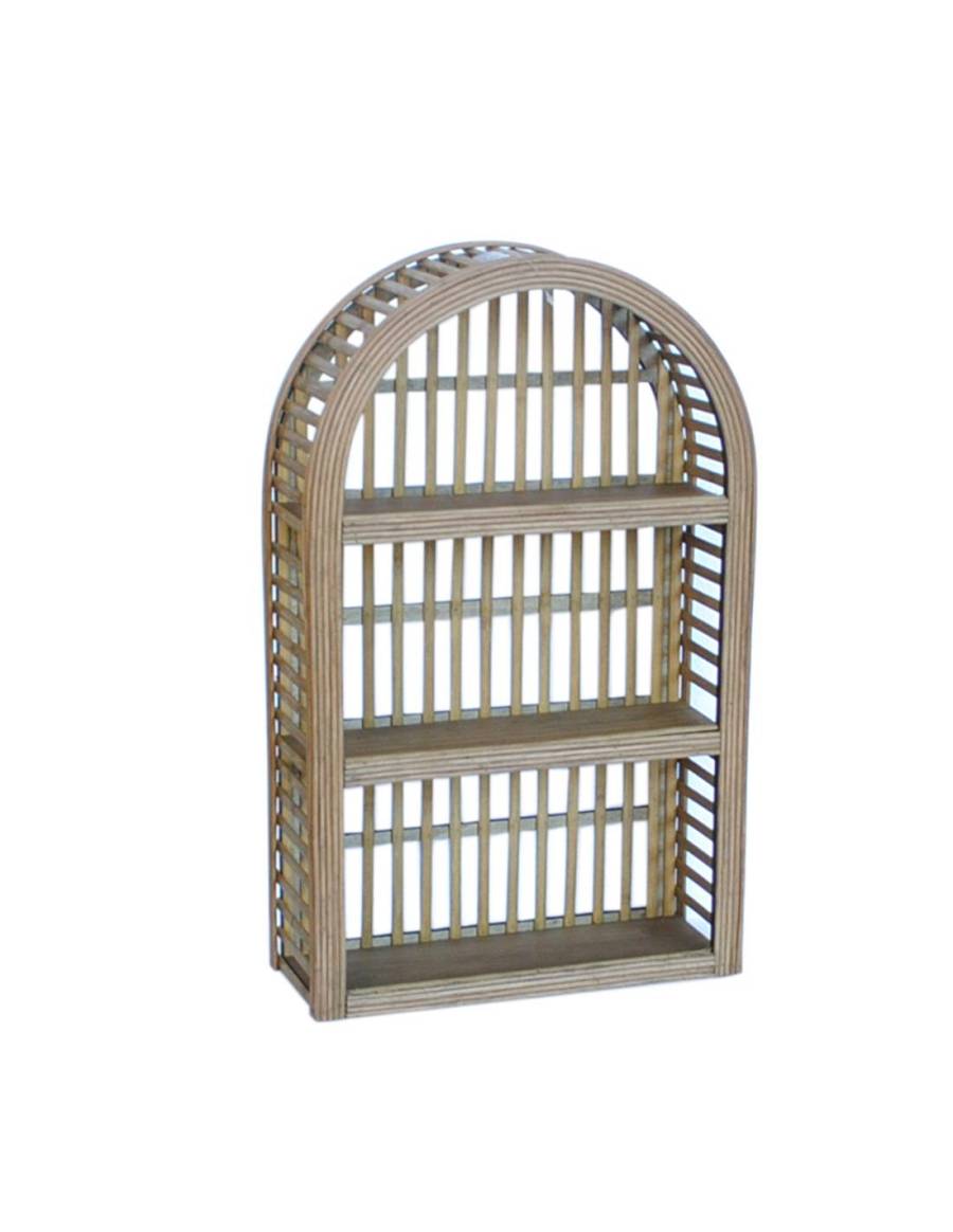 Ραφιέρα bamboo καφέ χρ. Οβάλ 50,5Χ31Χ12,5