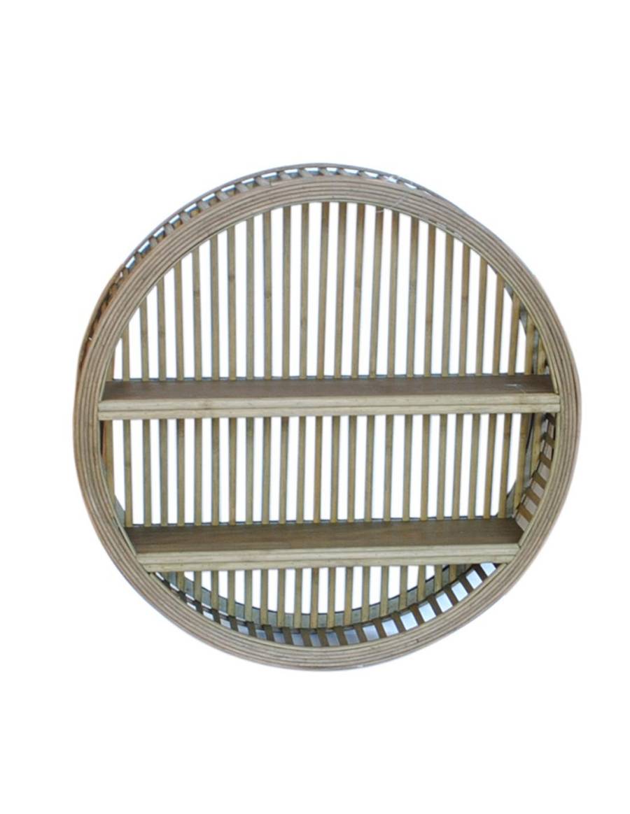 Ραφιέρα bamboo καφέ χρ. Στρογγ Φ51Χ12,5