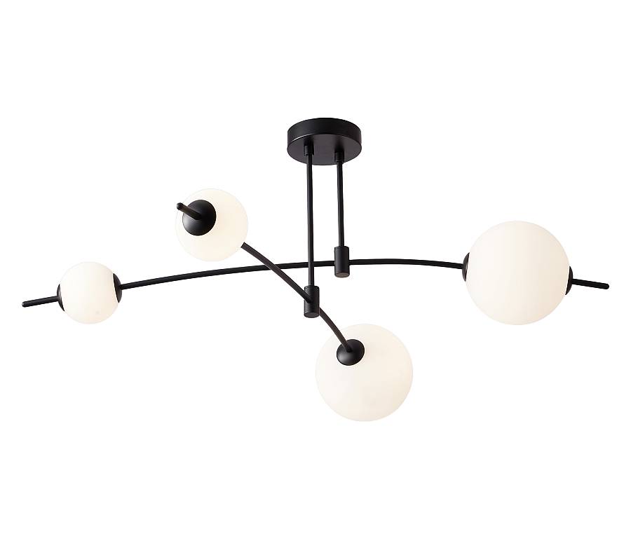 CCC 553-4 ΟΡΟΦΗΣ ΓΡΑΜΜΙΚΟ ΜΑΥΡΟΣ ΣΚΕΛΕΤΟΣ ΜΕ 4 ΦΟΥΣΚΕΣ LED 40W 3000K 1200 LUM