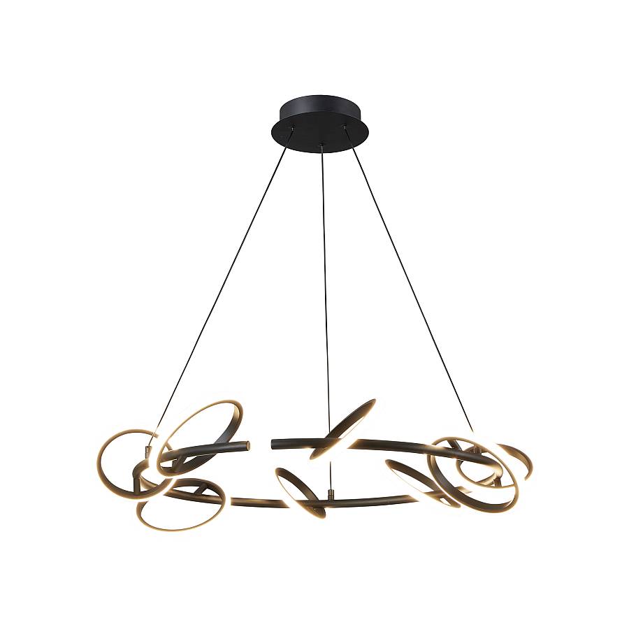 PDC 560-8  LED ΣΤΡΟΓΓΥΛΟ  ΜΕ  ΚΥΚΛΟΥΣ ΜΑΥΡΟ 72W 3000K 4200 LUM