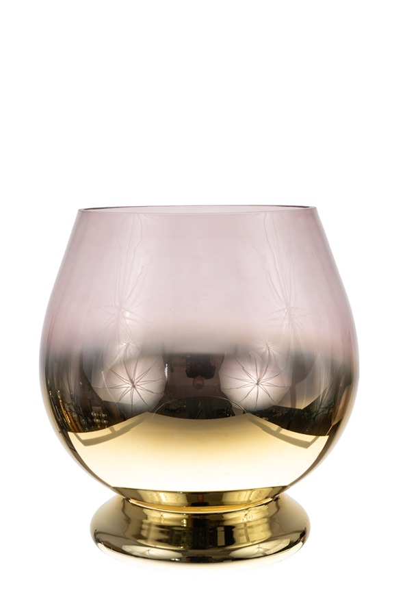 ΔΙΑΚΟΣΜΗΤΙΚΟ ΧΕΙΡΟΠΟΙΗΤΟ ΓΥΑΛΙΝΟ ΒΑΖΟ ΓΙΑ ΚΕΡΙ ΧΡΥΣΟ ΑΜΕΘΥΣΤΟ 23Χ23Χ25ΕΚ