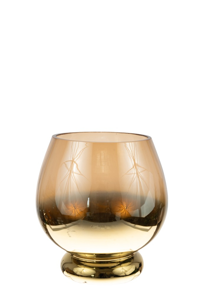 ΔΙΑΚΟΣΜΗΤΙΚΟ ΧΕΙΡΟΠΟΙΗΤΟ ΓΥΑΛΙΝΟ ΒΑΖΟ ΓΙΑ ΚΕΡΙ ΧΡΥΣΟ ΜΕΛΙ 19Χ19Χ20ΕΚ