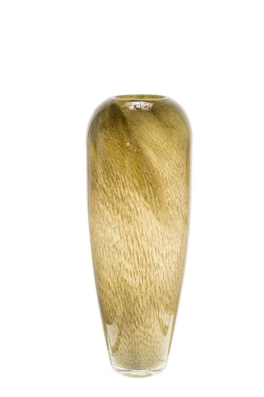 ΔΙΑΚΟΣΜΗΤΙΚΟ ΒΑΖΟ ΧΕΙΡΟΠΟΙΗΤΟ ΦΥΣΙΤΟ ΓΥΑΛΙ ΜΕ ΠΡΑΣΙΝΟ ΣΧΕΔΙΟ 17Χ17Χ45ΕΚ