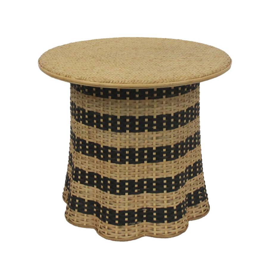 NUBIA COFFEE TABLE ΦΥΣΙΚΟ ΜΑΥΡΟ 60x60x52.5