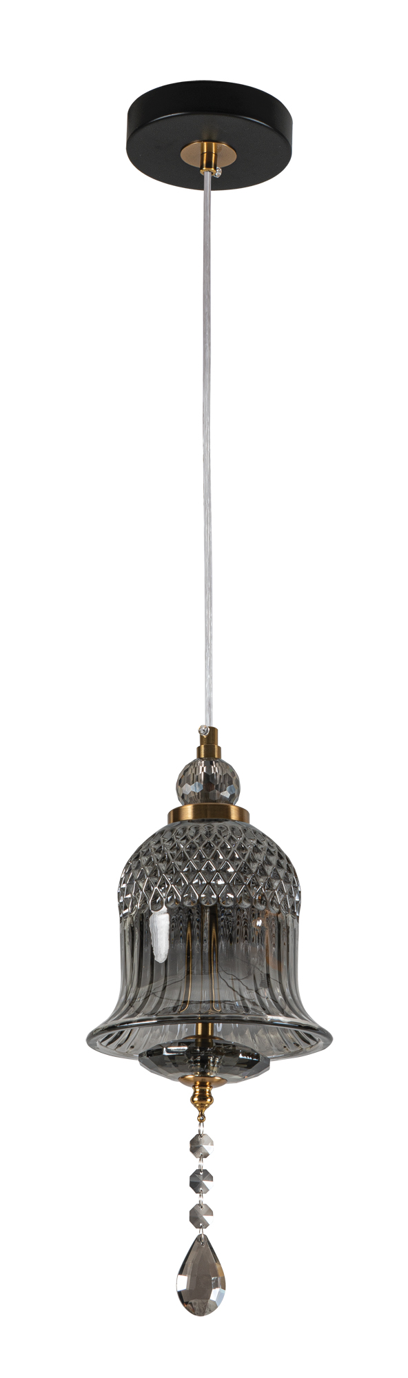 PDC 723-1 CR ΓΥΑΛΙΝΗ ΚΑΜΠΑΝΑ ΧΡΩΜΙΟ LED-5W  ΜΕ ΔΙΑΚΟΣΜΗΤΙΚΟ ΚΡΥΣΤΑΛΛΟ