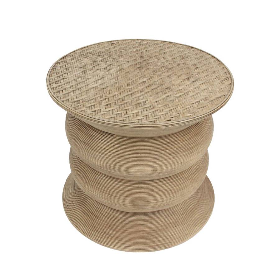 RIBBONS SIDE TABLE ΦΥΣΙΚΟ 59x59x53