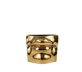 ΚΕΡΑΜΙΚΟ ΒΑΖΟ ΧΕΙΛΗ ΧΡΥΣΟ 15Χ9Χ12ΕΚ