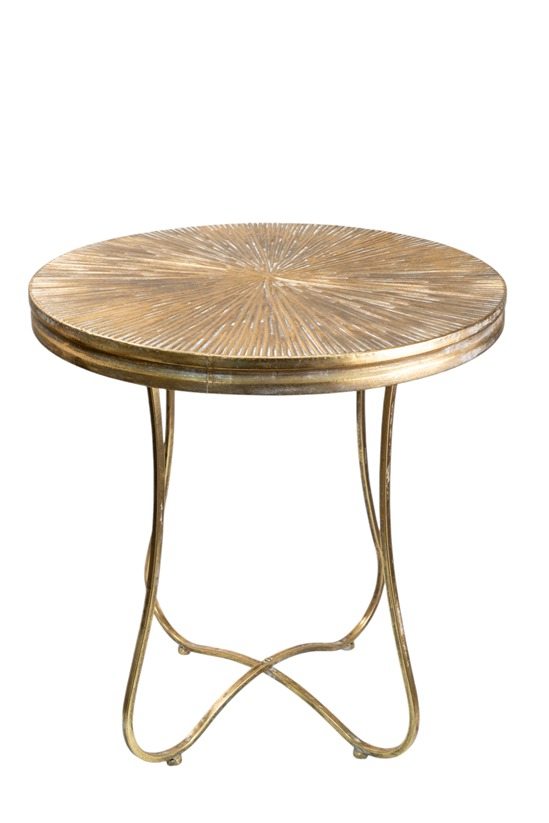 ΜΕΤΑΛΛΙΚΟ ΤΡΑΠΕΖΙ ΧΡΥΣΟ ΒΟΗΘΗΤΙΚΟ 60Χ60Χ65,5