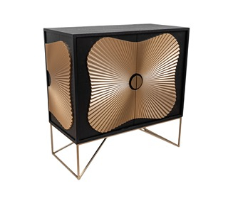 ΕΠΙΠΛΟ ΜΠΟΥΦΕΣ MDF ΜΑΥΡΟΣ ΧΡΥΣΟΣ 78,5Χ38Χ80ΕΚ