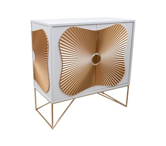 ΕΠΙΠΛΟ ΜΠΟΥΦΕΣ MDFΛΕΥΚΟΣ ΧΡΥΣΟΣ 78,5Χ38Χ80ΕΚ