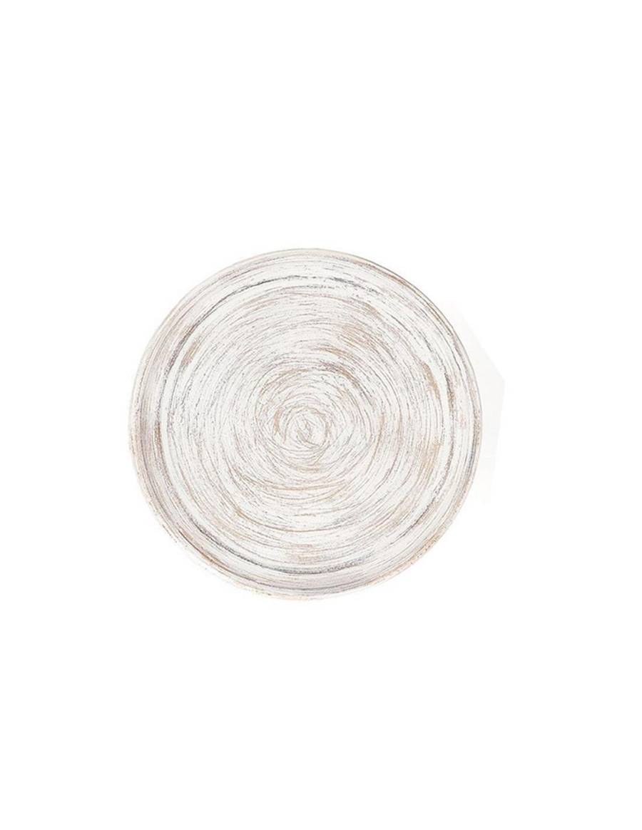 Πιατέλα στρογγυλή λευκή ντεκαπέ Φ40cm