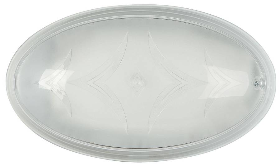 Απλίκα polycarbonate οβάλ λευκή Ε27 Φ 27