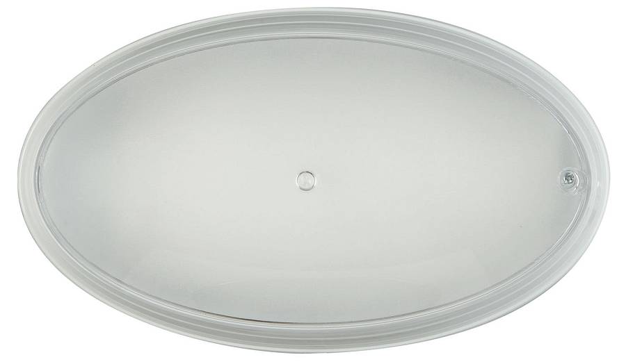 Απλίκα polycarbonate οβάλ λευκή Ε27 Φ 27