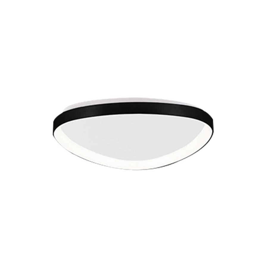 Inlight Πλαφονιέρα οροφής LED 25W 3CCT από μαύρο μέταλλο και ακρυλικό D:61,5x5cm (42043-Black)