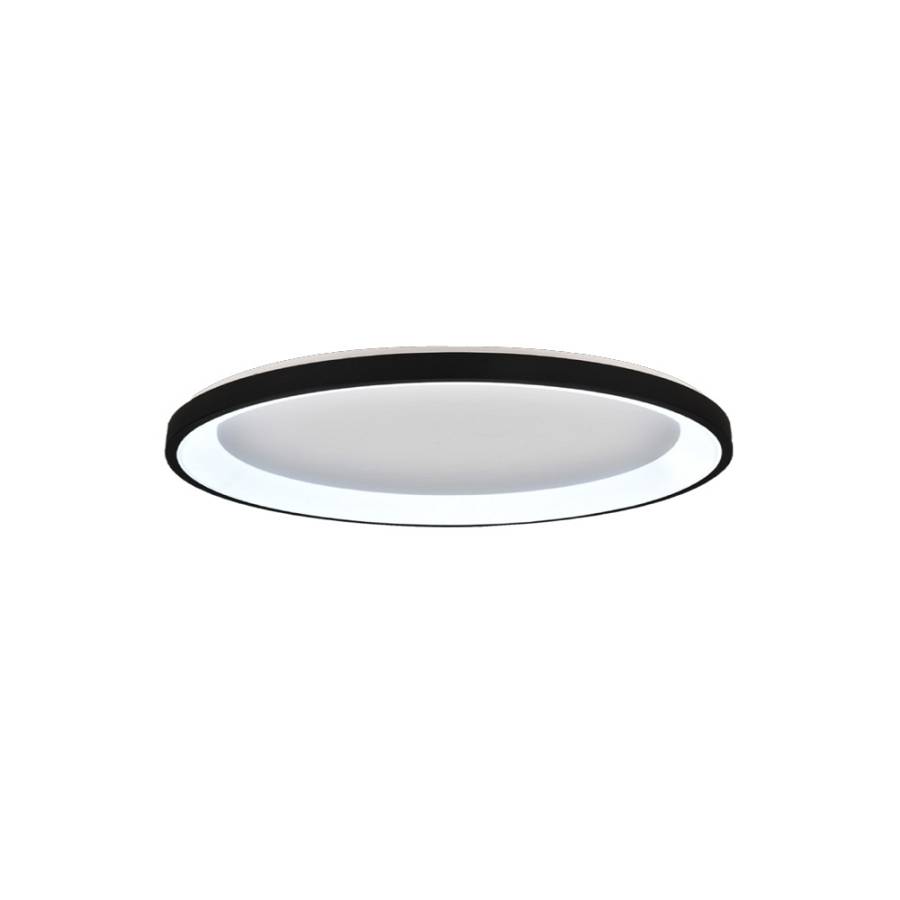 Inlight Πλαφονιέρα οροφής LED 38W 3CCT από μαύρο μέταλλο και ακρυλικό D:80x5cm (42044-A-Black)