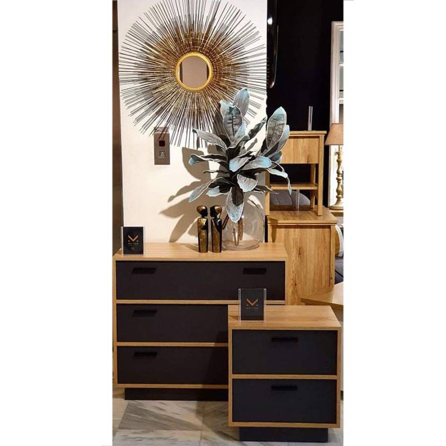 IMAGE ΣΥΡΤΑΡΙΕΡΑ 3ΣΥΡΤΑΡΙΑ SONOMA ΓΚΡΙ ΣΚΟΥΡΟ 90x45xH78cm