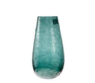 ΧΕΙΡΟΠΟΙΗΤΟ ΒΑΖΟ ΑΠΌ ΓΥΑΛΙ ΠΡΑΣΙΝΟ 19Χ19Χ36ΕΚ