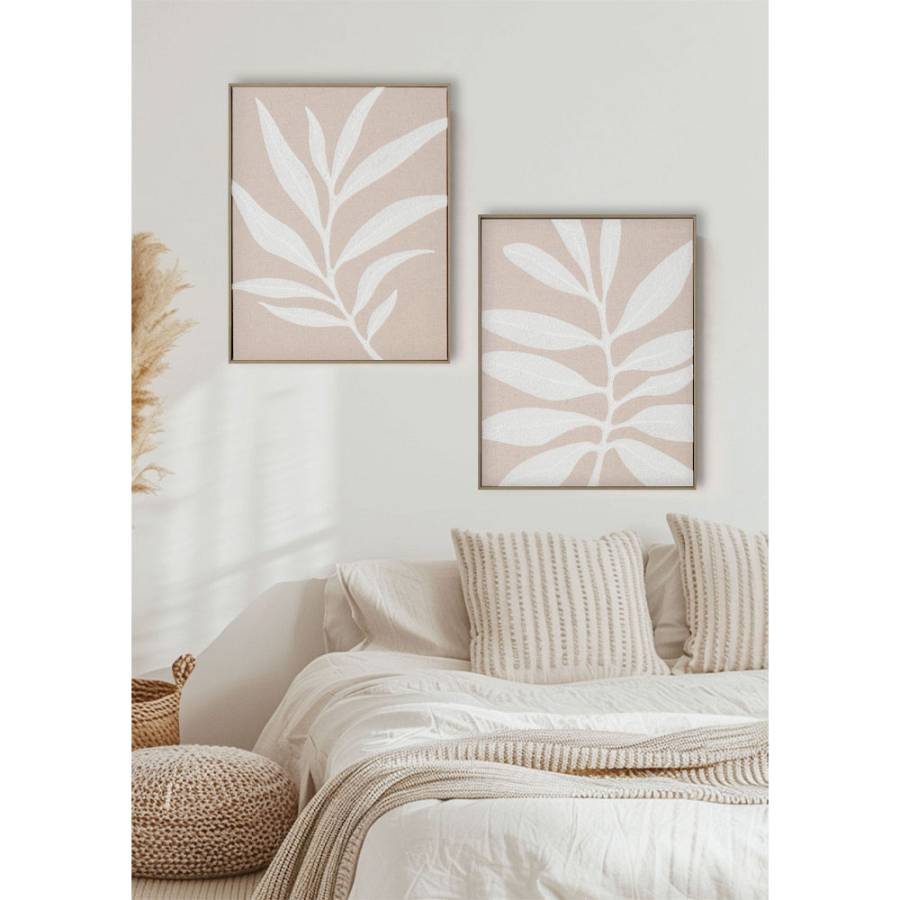 WILDFLOWER ΠΙΝΑΚΑΣ ΔΙΑΚΟΣΜΗΣΗΣ 40x50x3 ΛΙΝΟ ΜΠΕΖ ΞΥΛΟ ΦΥΣΙΚΟ