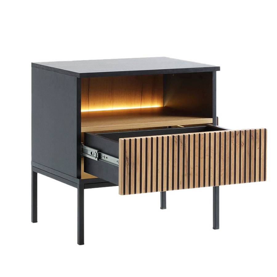 MYSTERY ΚΟΜΟΔΙΝΟ 1ΣΥΡΤΑΡΙ 1ΡΑΦΙ ΦΥΣΙΚΟ ΣΚΟΥΡΟ ΜΑΥΡΟ 54x39x56