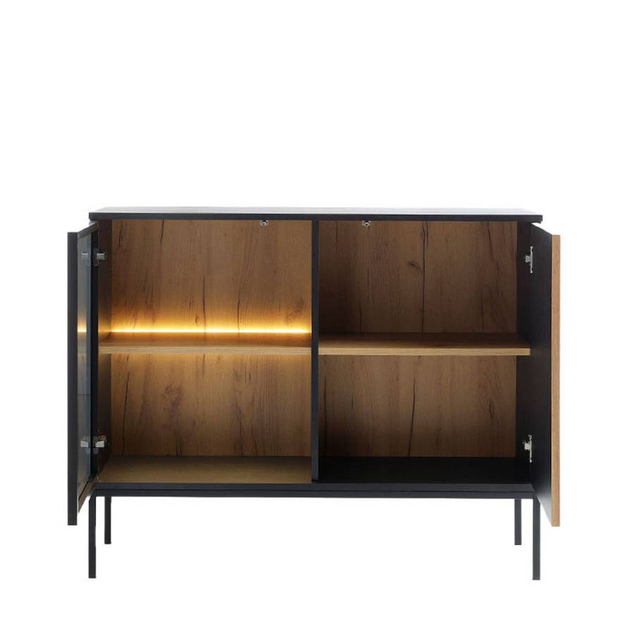 MYSTERY ΚΟΜΟΤΑ 2ΠΟΡΤΕΣ ΦΥΣΙΚΟ ΣΚΟΥΡΟ ΜΑΥΡΟ 104x39x83