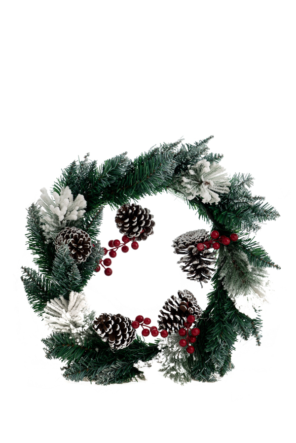 ΧΡΙΣΤΟΥΓΕΝΝΙΑΤΙΚΟ ΣΤΕΦΑΝΙ ΜΕΓΑΛΟ ΜΕ ΚΟΥΚΟΥΝΑΡΕΣ ΚΑΙ ΓΚΙ