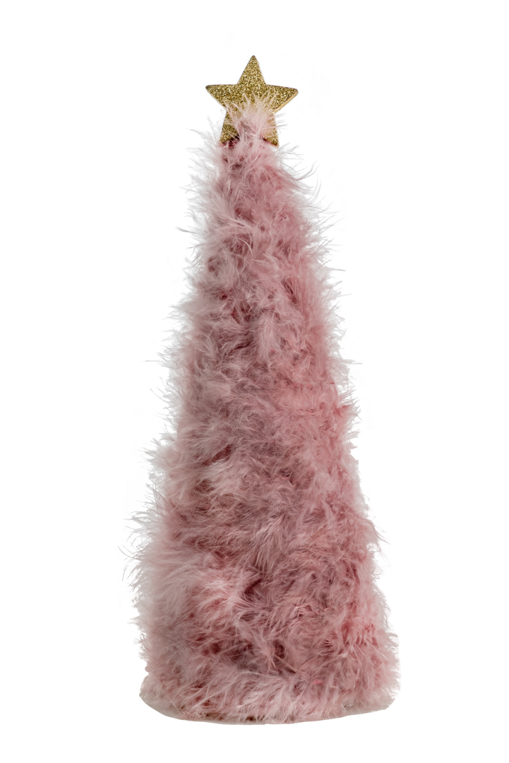 ΔΕΝΤΡΟ ΧΡΙΣΤΟΥΓΕΝΝΙΑΤΙΚΟ ΠΟΥΠΟΥΛΟ ΡΟΖ ΜΕ ΧΡΥΣΟ ΑΣΤΕΡΙ 12Χ12Χ36ΕΚ