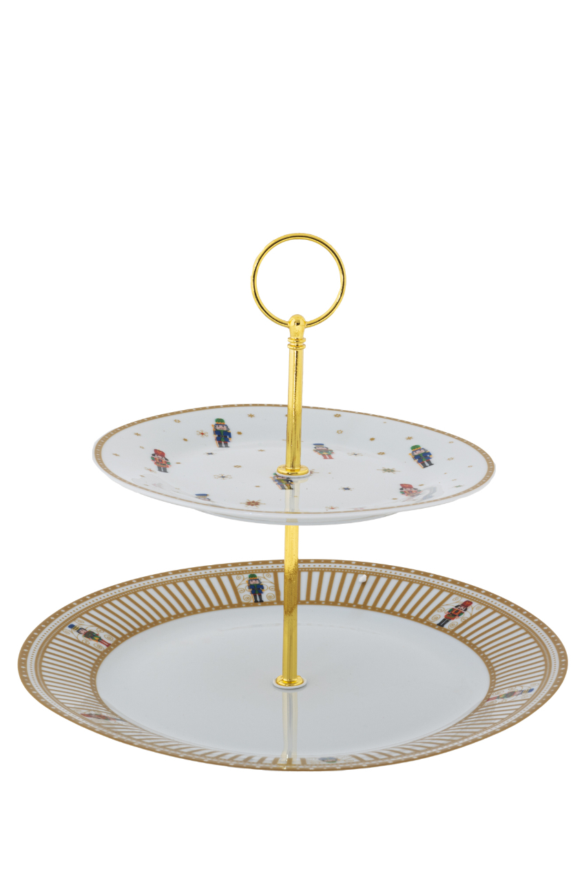 ΧΡΙΣΤΟΥΓΕΝΝΙΑΤΙΚΑ ΔΥΟ ΠΙΑΤΑ ΠΟΡΣΕΛΑΝΗΣ  ΣΕ ΜΕΤΑΛΛΙΚΟ ΣΤΑΝΤ ΧΡΥΣΟ    ΚΑΡΥΟΘΡΑΥΣΤΕΣ. ΠΙΑΤΟ ΜΕΓΑΛΟ 27ΕΚ