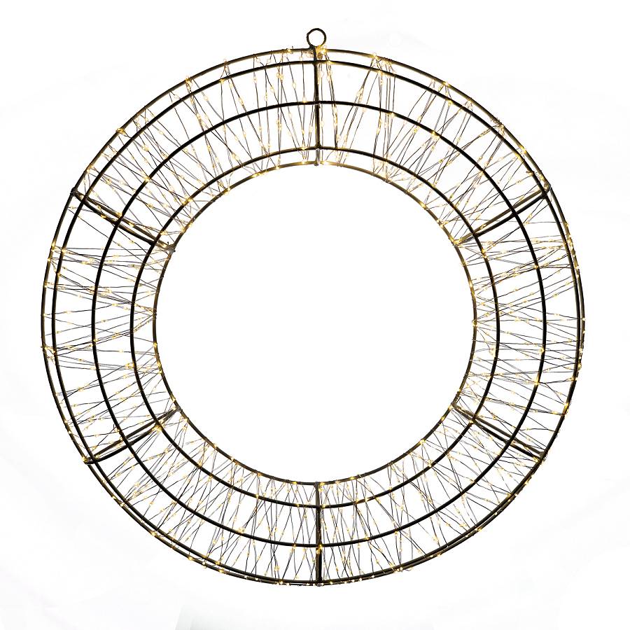 ΧΡΙΣΤΟΥΓΕΝΝΙΑΤΙΚΟΣ ΜΕΤΑΛΛΙΚΟΣ ΚΥΚΛΟΣ 58Χ6ΕΚ  ΜΕ 480ΛΑΜΠΑΚΙΑ ΛΕΝΤ