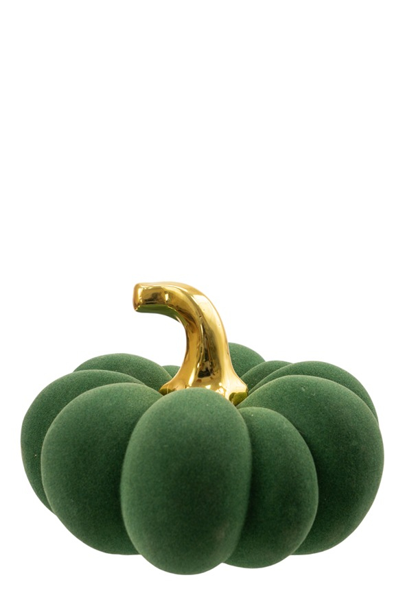 ΚΕΡΑΜΙΚΗ ΚΟΛΟΚΥΘΑ ΚΕΡΑΜΙΚΗ ΒΕΛΟΥΔΙΝΗ ΠΡΑΣΙΝΗ ΜΕ ΧΡΥΣΟ ΚΟΤΣΑΝΙ 19Χ17,5Χ12,8ΕΚ