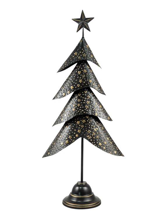 ΜΕΤΑΛΛΙΚΟ ΔΕΝΤΡΟ ΜΕ ΑΣΤΕΡΙΑ ΛΕΥΚΟ ΧΡΥΣΟ 31Χ16Χ78,5ΕΚ