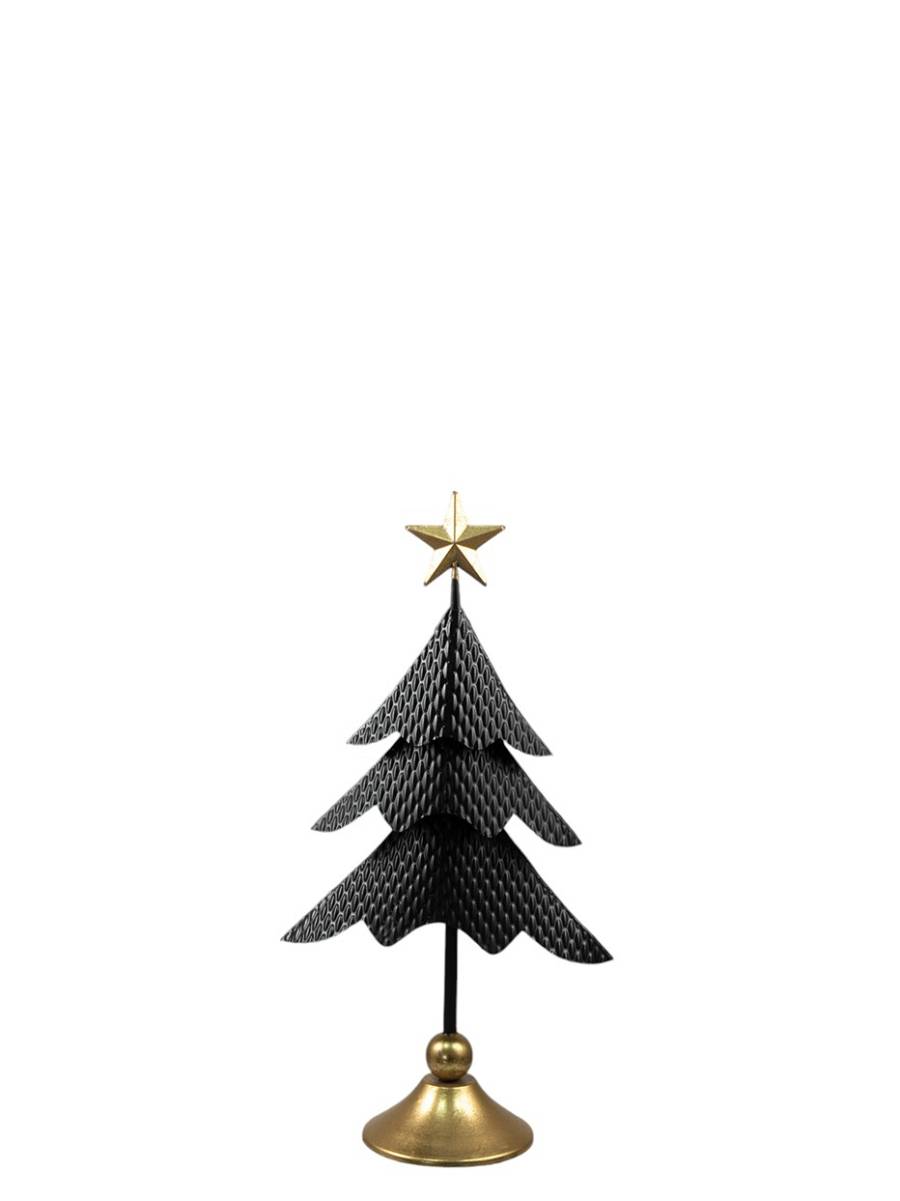 ΜΕΤΑΛΛΙΚΟ ΧΡΙΣΤΟΥΓΕΝΝΙΑΤΙΚΟ ΔΕΝΤΡΟ ΜΑΥΡΟ  ΧΡΥΣΟ  ΣΦΥΡΙΛΑΤΟ 23Χ12,5Χ47,5ΕΚ