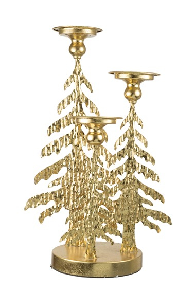 ΧΡΙΣΤΟΥΓΕΝΝΙΑΤΙΚΑ ΔΕΝΤΡΑ  ΜΕΤΑΛΛΙΚΑ ΚΗΡΟΠΗΓΙΟ ΧΡΥΣΑ ΤΡΙΑ  ΣΕ ΒΑΣΗ 32Χ23Χ51,5ΕΚ
