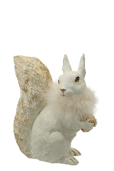 ΧΡΙΣΤΟΥΓΕΝΝΙΑΤΙΚΟΣ ΣΚΙΟΥΡΟΣ ΛΕΥΚΟΣ ΧΡΥΣΟΣ ΜΕ ΑΣΠΡΟ ΠΟΥΠΟΥΛΟ 15Χ10Χ18,5ΕΚ