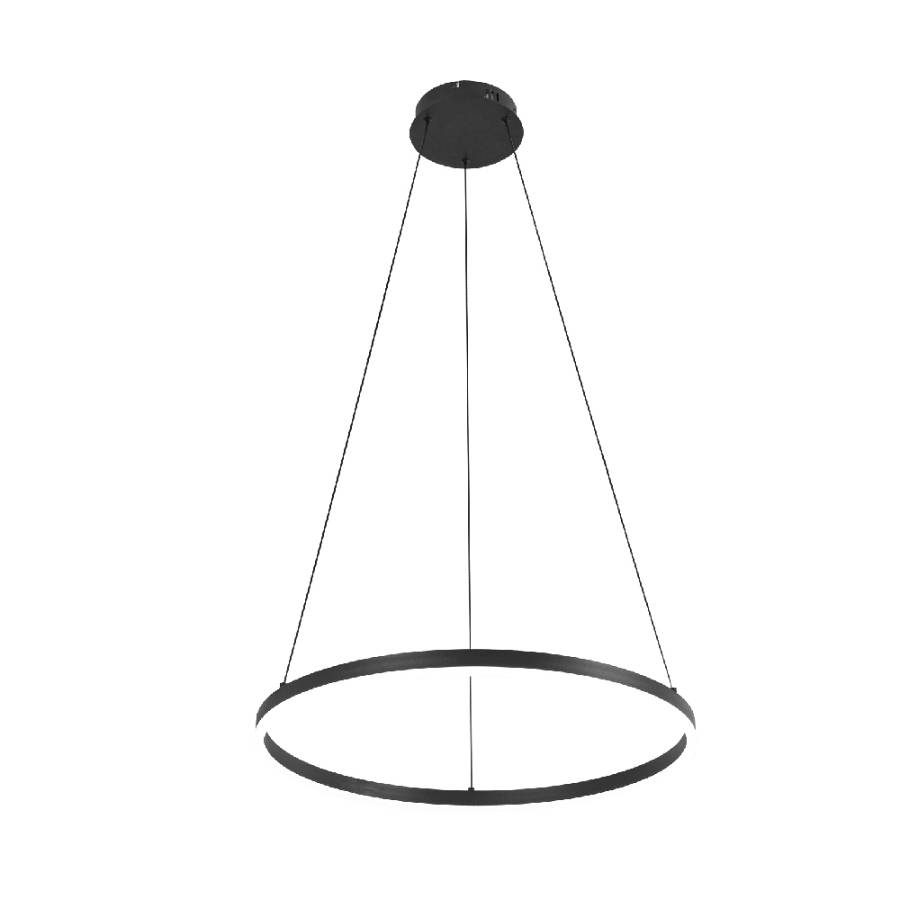 Inlight Κρεμαστό φωτιστικό LED 36W 3CCT (by switch on base) D:80cm (6095-AB-Black)