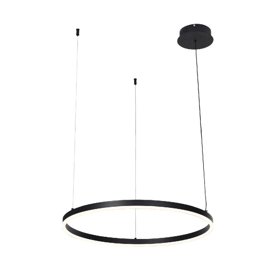 Inlight Κρεμαστό φωτιστικό LED 36W 3CCT (by switch on base) D:80cm (6095-AB-Black)