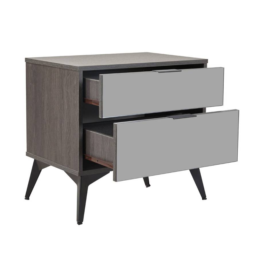 SPECCHIO ΚΟΜΟΔΙΝΟ 2ΣΥΡΤΑΡΙΑ ΜΑΥΡΟ OAK ΚΑΘΡΕΠΤΗΣ 58x39x55