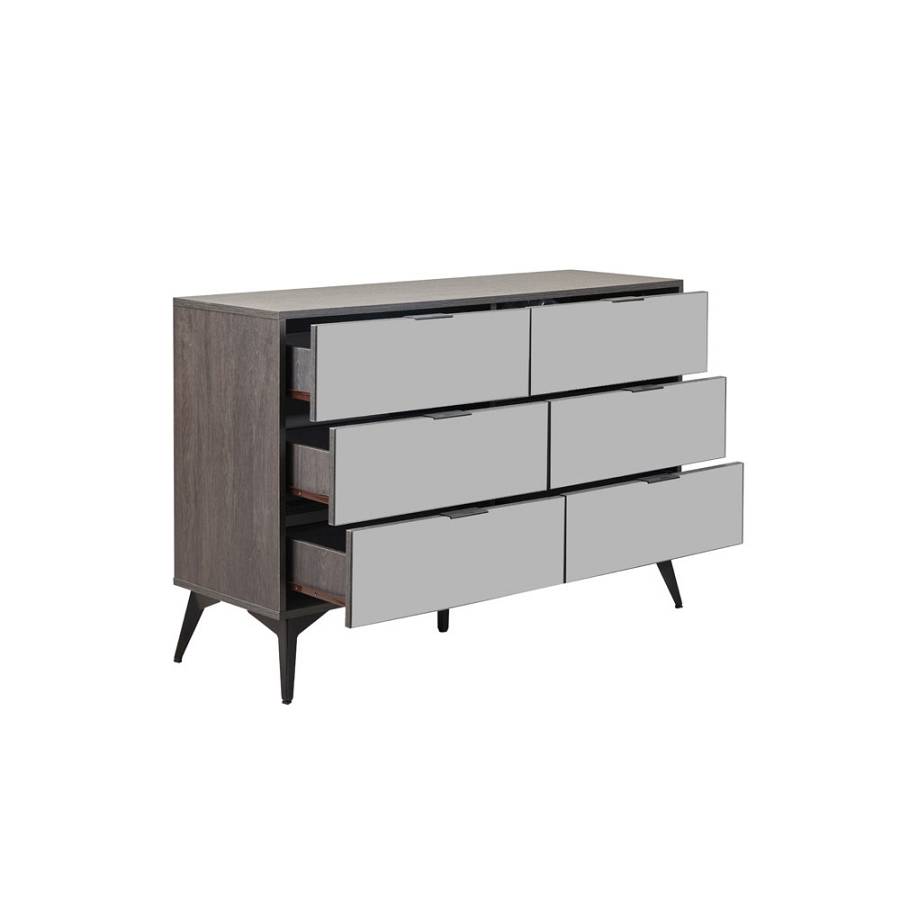 SPECCHIO ΣΥΡΤΑΡΙΕΡΑ 6ΣΥΡΤΑΡΙΑ ΜΑΥΡΟ OAK ΚΑΘΡΕΠΤΗΣ 120x39x80