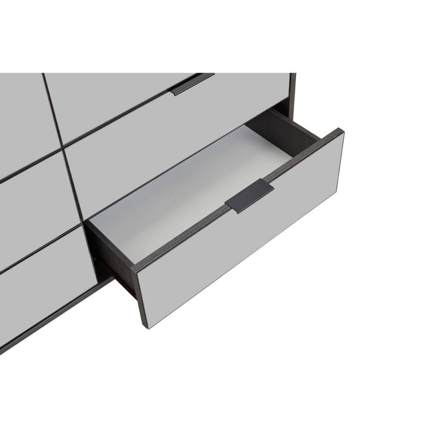 SPECCHIO ΣΥΡΤΑΡΙΕΡΑ 6ΣΥΡΤΑΡΙΑ ΜΑΥΡΟ OAK ΚΑΘΡΕΠΤΗΣ 120x39x80