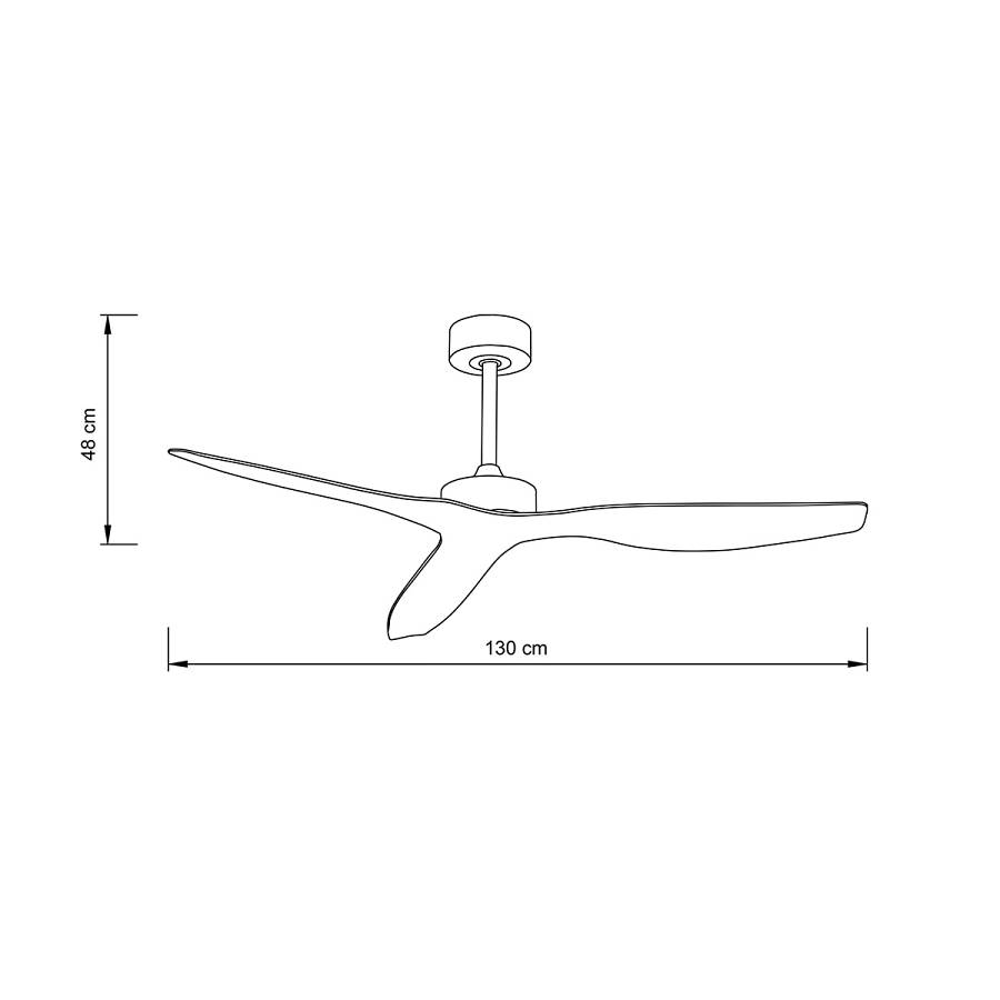 it-Lighting Trent - Fan in White and wooden Color (102000615)