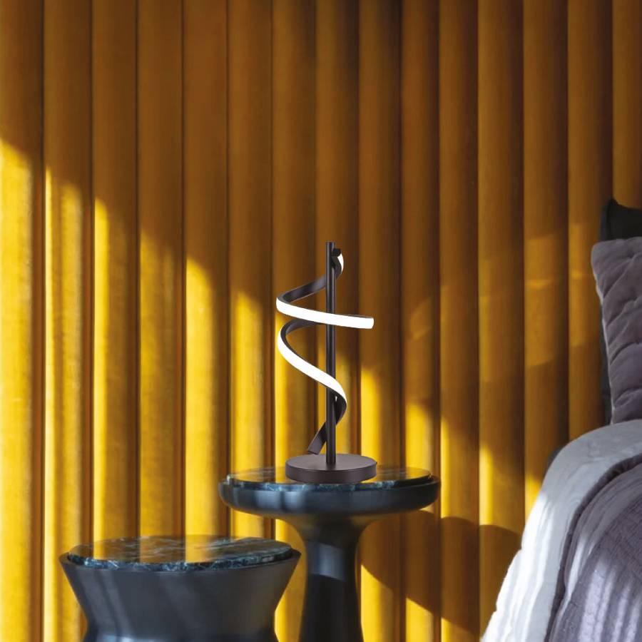 Inlight Επιτραπέζιο φωτιστικό σε μαύρο χρώμα LED 14W D:15x46cm (3062-Black)