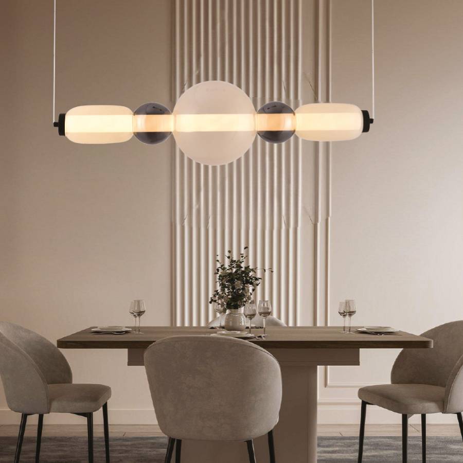 Inlight Κρεμαστό φωτιστικό LED 50W από γυαλί D:80x20cm (4078-Smoky)