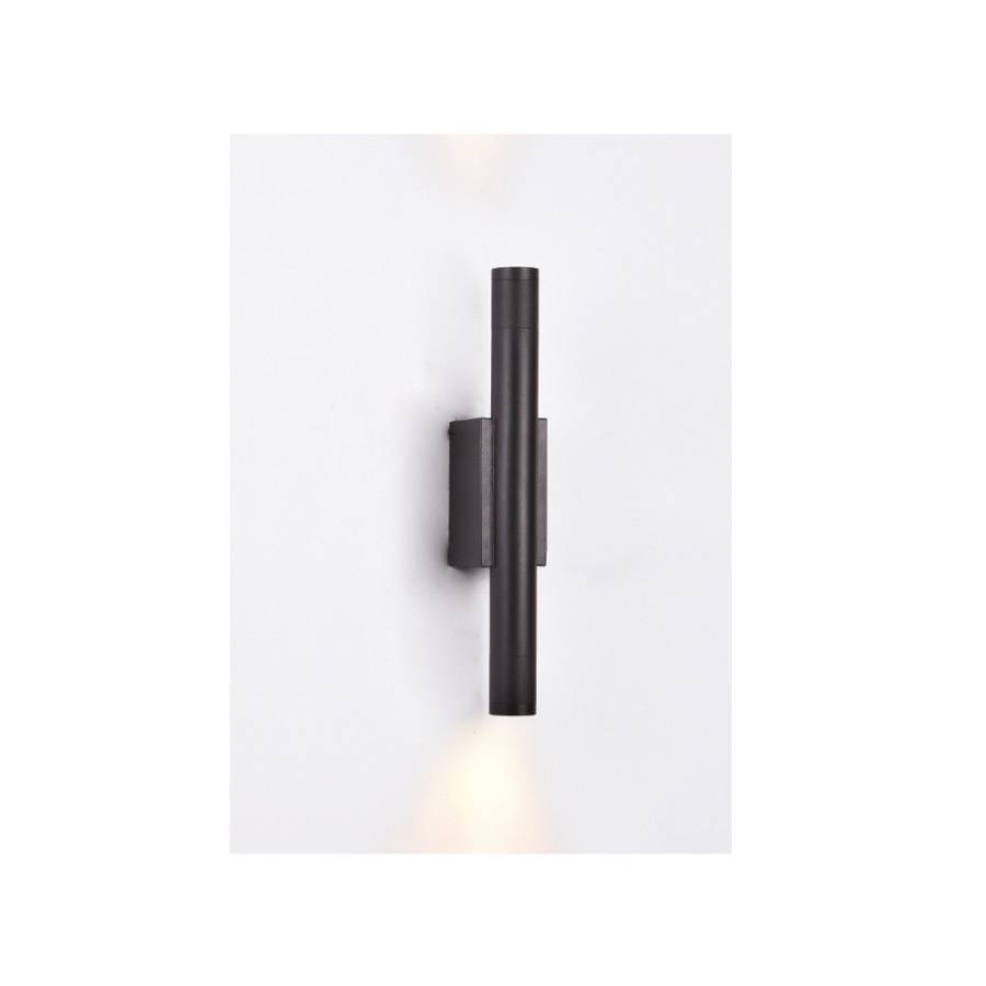 Inlight Επιτοίχιο φωτιστικό LED 2*5W 3000K σε μαύρη απόχρωση απο αλουμίνιο D:30x6cm (43061-Black)