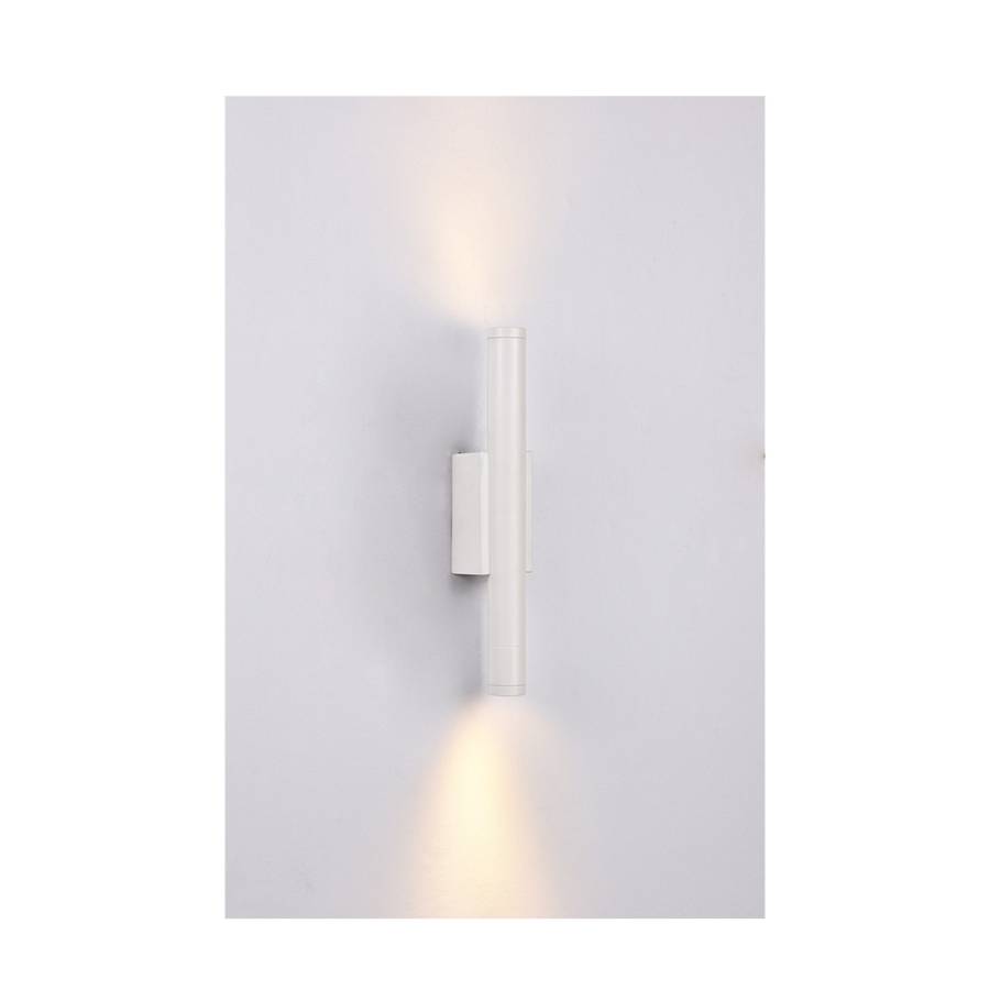 Inlight Επιτοίχιο φωτιστικό LED 2*5W 3000K σε λευκ΄ή απόχρωση απο αλουμίνιο D:30x6cm (43061-White)