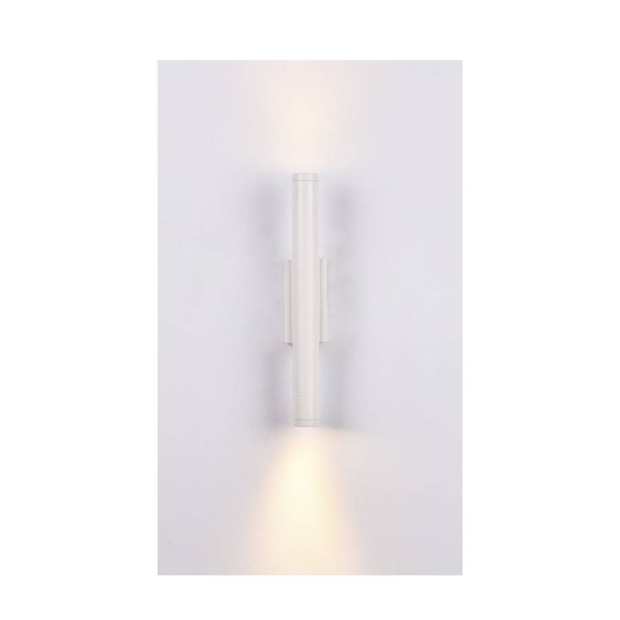 Inlight Επιτοίχιο φωτιστικό LED 2*5W 3000K σε λευκ΄ή απόχρωση απο αλουμίνιο D:30x6cm (43061-White)