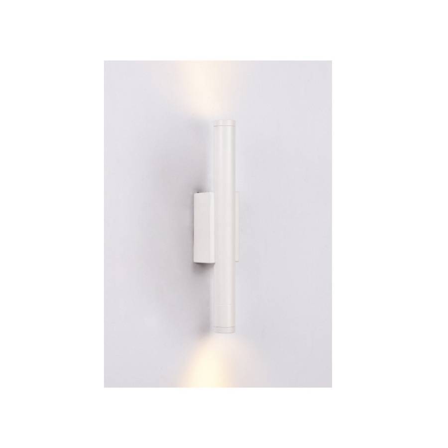 Inlight Επιτοίχιο φωτιστικό LED 2*5W 3000K σε λευκ΄ή απόχρωση απο αλουμίνιο D:30x6cm (43061-White)