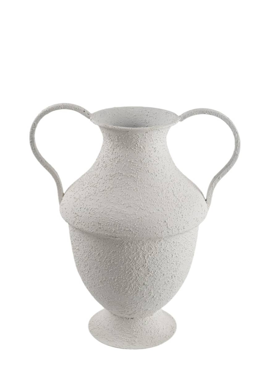 ΜΕΤΑΛΛΙΚΟ ΒΑΖΟ ΑΜΦΟΡΕΑΣ ΛΕΥΚΟΣ 27,5Χ20Χ32,5ΕΚ