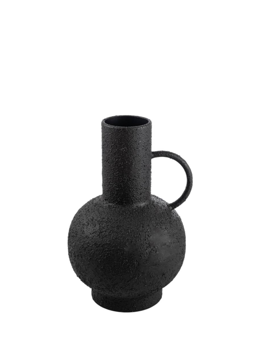 ΜΕΤΑΛΛΙΚΟ ΒΑΖΟ ΜΕ ΧΕΡΟΥΛΙ ΜΑΥΡΟ 19,5Χ18,5Χ28ΕΚ