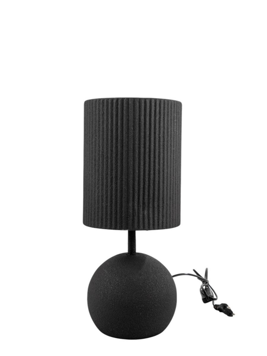 ΜΕΤΑΛΛΙΚΗ ΛΑΜΠΑ ΜΑΥΡΗ ΕΠΙΤΡΑΠΕΖΙΑ 19Χ19Χ45ΕΚ